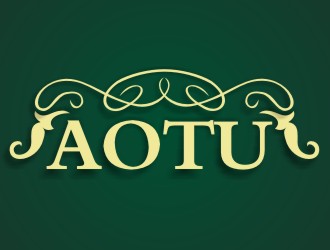 张军代的AOTU皮具英文字体商标设计logo设计