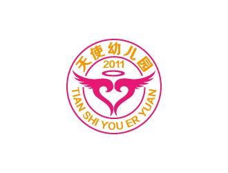 周金进的忠县白石镇天使幼儿园园徽logo设计