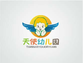 郑国麟的忠县白石镇天使幼儿园园徽logo设计