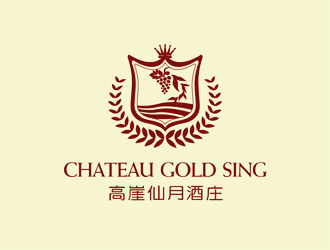 谭家强的高崖仙月酒庄Chateau Gold Singlogo设计