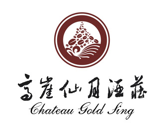 黄程的高崖仙月酒庄Chateau Gold Singlogo设计