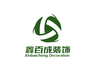 谭家强的鑫百成装饰logo设计