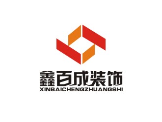 韦百战的鑫百成装饰logo设计