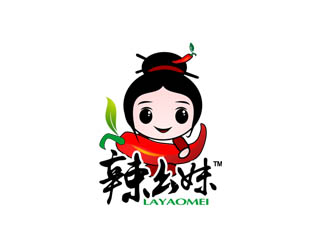辣幺妹 食品卡通设计logo设计
