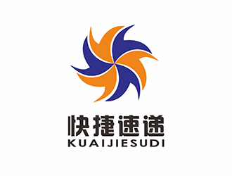 AR科技核心～雪狐设计的快捷速递logo设计