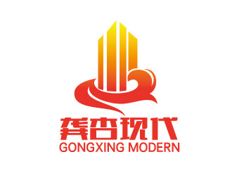 黄程的龚杏现代服务交易中心logo设计