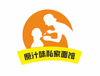 AR科技核心～雪狐设计的原汁味私家面馆logo设计