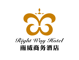 刘祥庆的雨威商务酒店Right Way Hotellogo设计