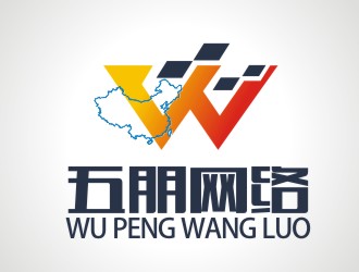 张军代的五朋网络logo设计