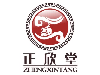 张军代的正欣堂茶庄logo设计