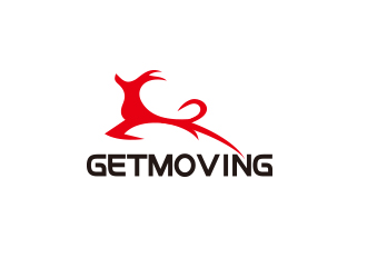 何锦江的GETMOVING    型动体育logo设计