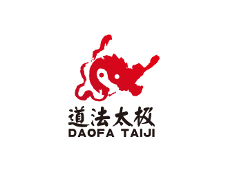 何锦江的道法太极logo设计