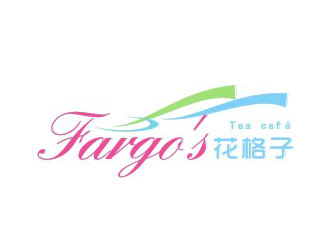 杨占斌的花格子Fargo's（Tea café）甜品店logo设计