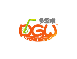 杨勇的多果唯咖啡奶茶也饮品店logo设计