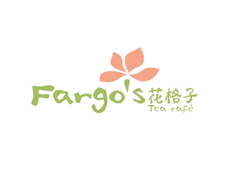 谭家强的花格子Fargo's（Tea café）甜品店logo设计