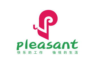 黄程的pleasant 吉它 小提琴 乐器 英文字体logo设计logo设计