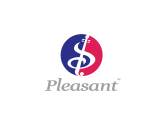 杨勇的pleasant 吉它 小提琴 乐器 英文字体logo设计logo设计
