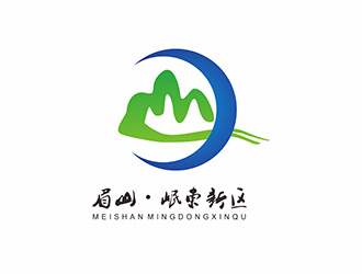 AR科技核心～雪狐设计的眉山。岷东新区logo设计