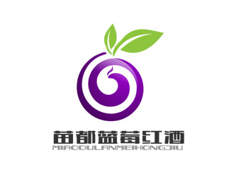 郭庆忠的苗都蓝莓红酒logologo设计