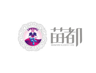杨福的苗都蓝莓红酒logologo设计