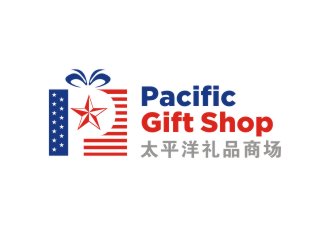 曾翼的pacific gift shop    太平洋礼品商场logo设计