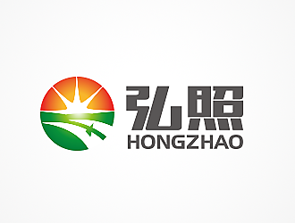 弘照 照明LED灯字体设计LOGO设计 - LOGO123