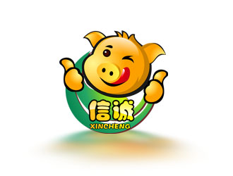 郭庆忠的卡通猪logo设计