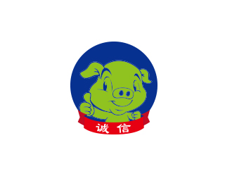 何锦江的卡通猪logo设计