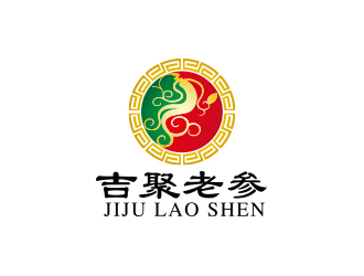 何锦江的1.吉聚老参logo设计