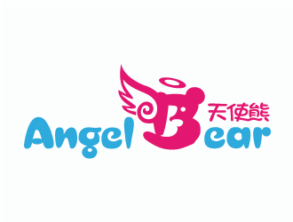 张晓明的angel bear  天使熊logo设计