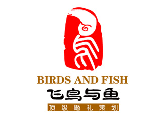 邹小考的飞鸟和鱼logo设计