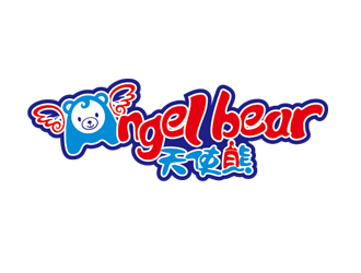 周国强的angel bear  天使熊logo设计
