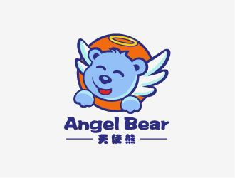 Ze的angel bear  天使熊logo设计
