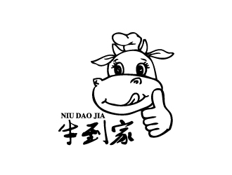 陈兆松的牛到家  和   就食牛logo设计