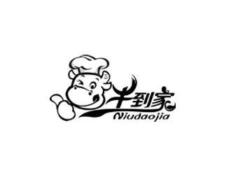 郭庆忠的牛到家  和   就食牛logo设计