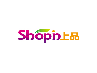 周金进的上品  Shopin 原装进口高端婴幼儿产品连锁店logo设计