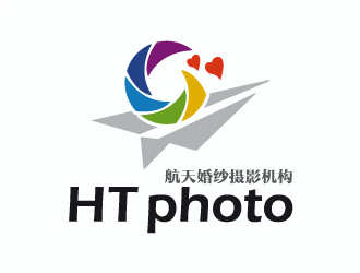 张晓明的航天婚纱摄影机构/HTphotologo设计