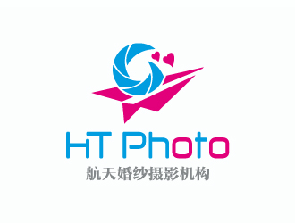张晓明的航天婚纱摄影机构/HTphotologo设计