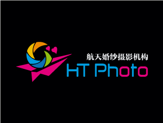 张晓明的航天婚纱摄影机构/HTphotologo设计
