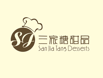 廖燕峰的三家糖甜品logo设计
