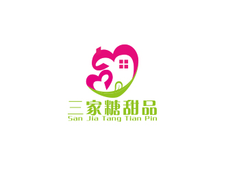 何锦江的三家糖甜品logo设计