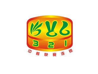李泉辉的321 中餐快食连锁logo设计