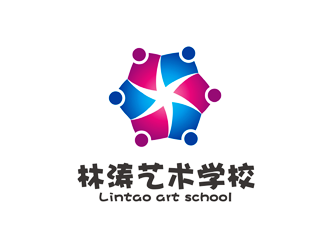 谭家强的林涛艺术学校logo设计