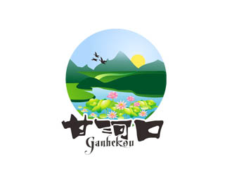 郭庆忠的甘河口生态有机山水logologo设计