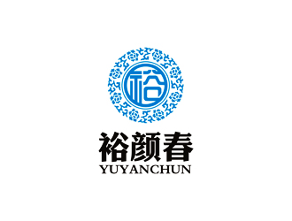 裕颜春茶社茶馆logo设计