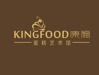 廖燕峰的kingfood  康福 蛋糕艺术馆logo设计
