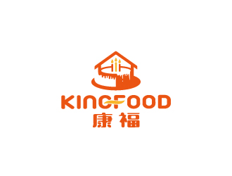 周金进的kingfood  康福 蛋糕艺术馆logo设计