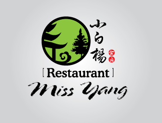 杨剑的Restaurant Miss Yang 小白楊食府logo设计