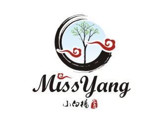 李泉辉的Restaurant Miss Yang 小白楊食府logo设计