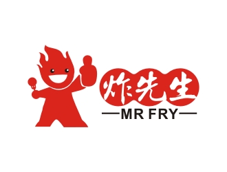曾翼的炸先生  MR FRYlogo设计
